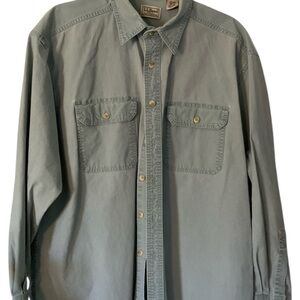 Men’s LLBean Lakewashed Cotton Shirt, Large